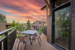 Take in the views of downtown Whitefish from your private patio.